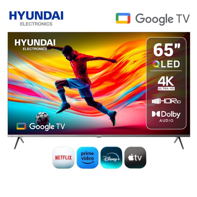 Televisor Hyundai 65" HYLED6513QG 4K QLED Gris