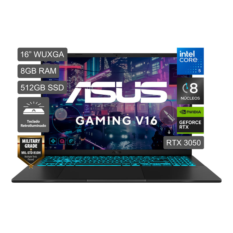 Laptop ASUS Gaming V16 Intel Core 5 8G RAM 512GB SSD RTX 3050 16" V3607VJ-TK185W