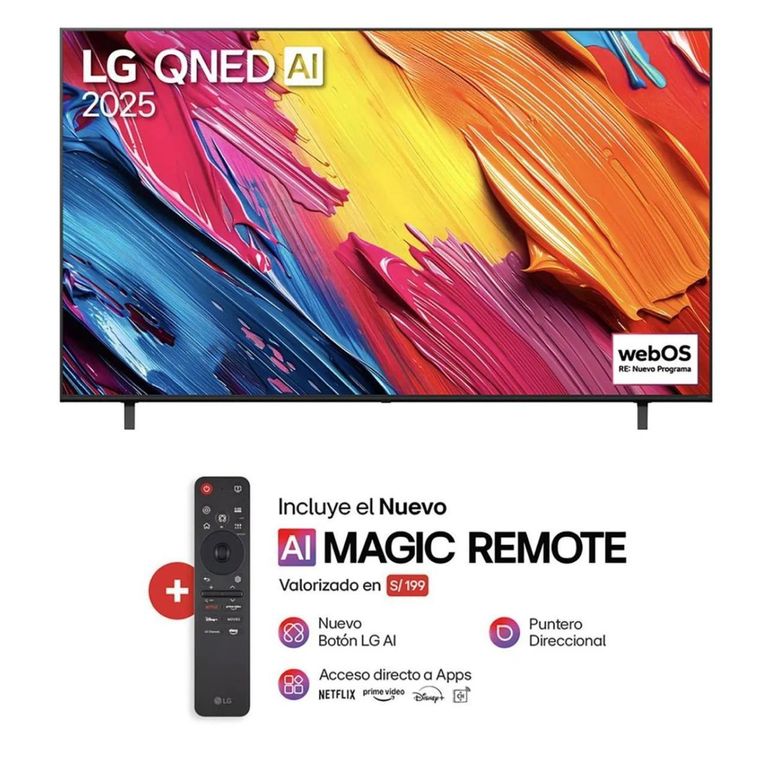 Televisor LG QNED 55" Smart UHD 4K Thinq Ai 55QNED70ASA