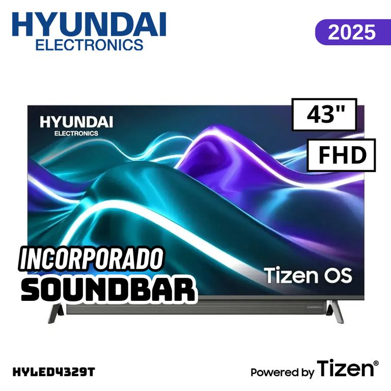 Televisor Hyundai 43" HYLED4329T LED Tizen OS Gris + Soundbar