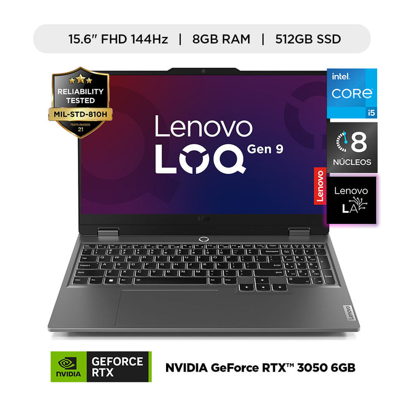 Laptop Lenovo LOQ 8GB RAM Intel Core i5-12450HX