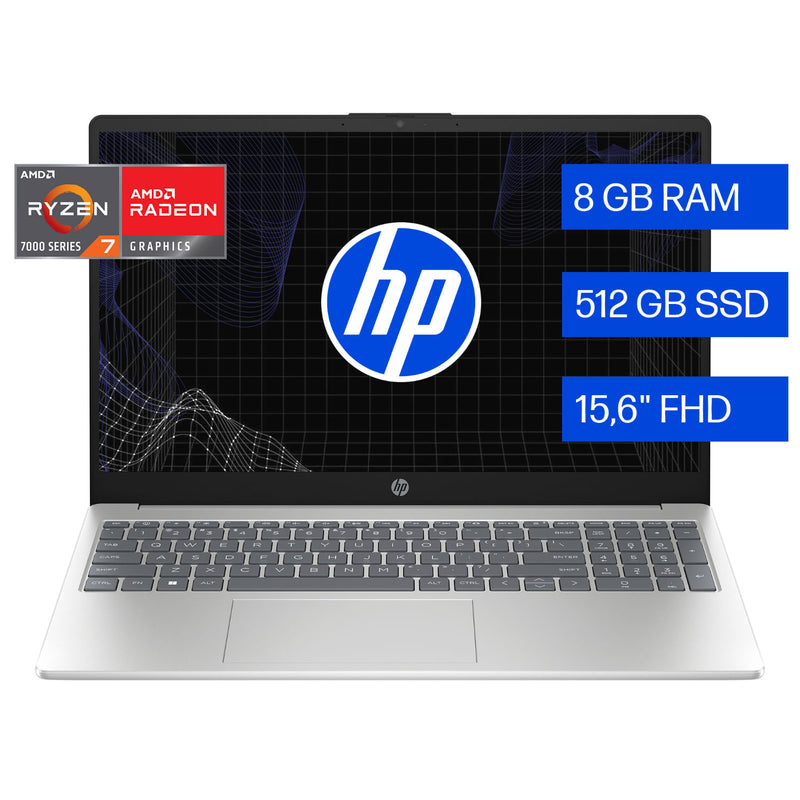 Laptop HP laptop 15-FC0287LA, AMD Ryzen 7, 8 GB, 512 GB SSD, 15.6, FHD Windows 11 Home