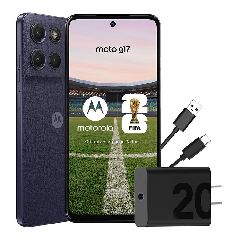 Celular Motorola G17 6.8" 128GB 4GB RAM Arándano