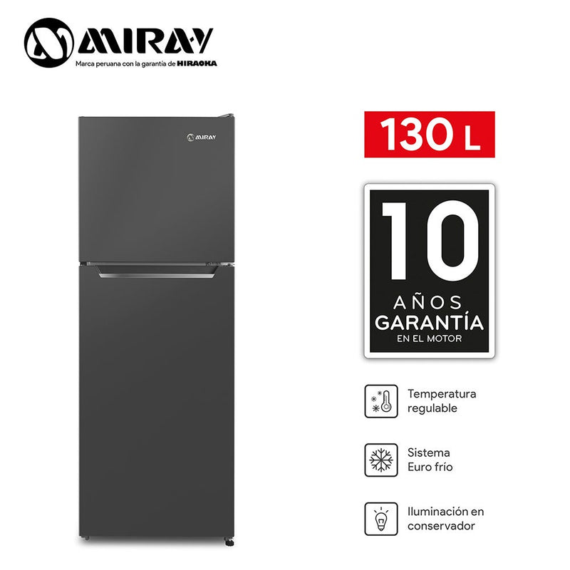 Refrigeradora Miray RM-136H Black Euro Frío 130L