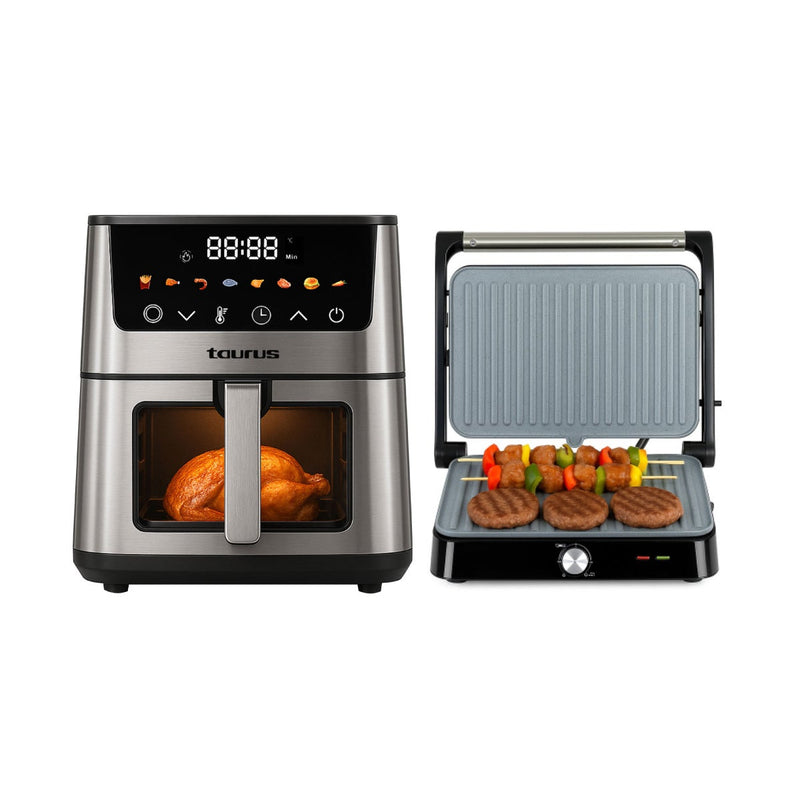Freidora De Aire Taurus - Silver Fr II - 5L + Grill Taurus Asteria II - COMBO