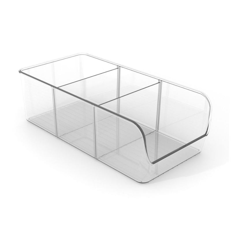 Organizador de Cocina Orange 3 Divisiones 28x14x8.9cm Polietileno Incoloro