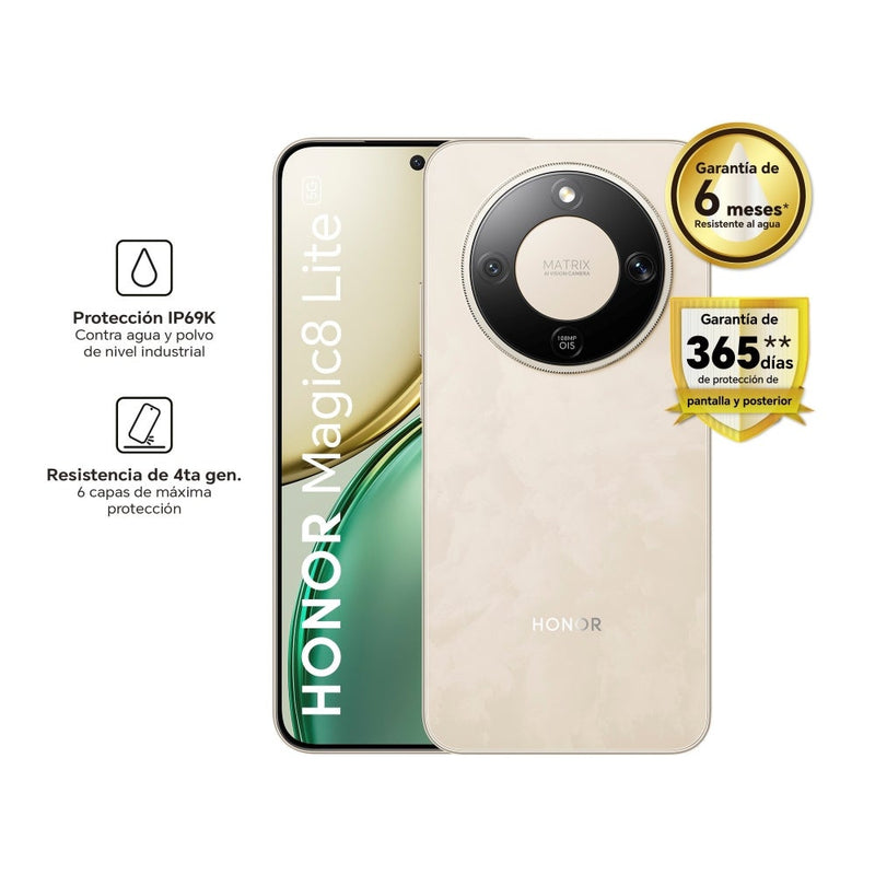 Celular Honor Magic 8 Lite 6.79" 512GB 8GB RAM Dorado Amanecer