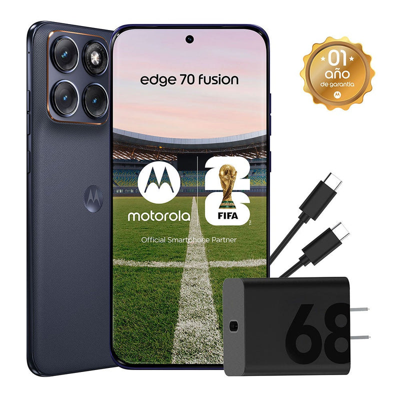 Celular Motorola Moto Edge 70 Fusion 6.8" 256GB 8GB RAM Azul