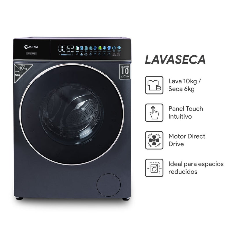 Lavadora Secadora Digital Miray LSM-106HI 10kg/6kg