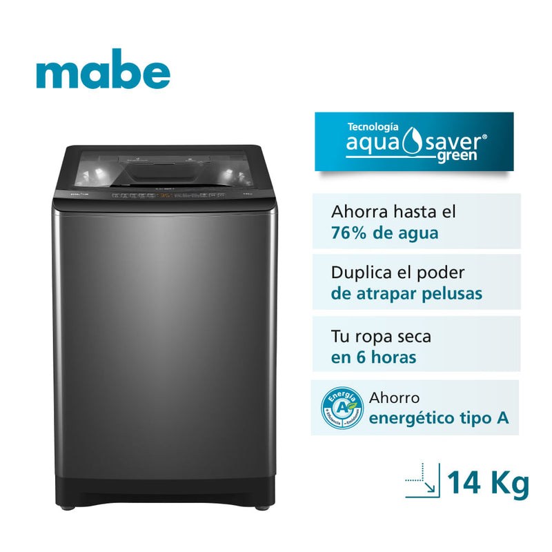Lavadora MABE Carga Superior 14 Kg LMA4120WDGBB0 Diamonf Gray