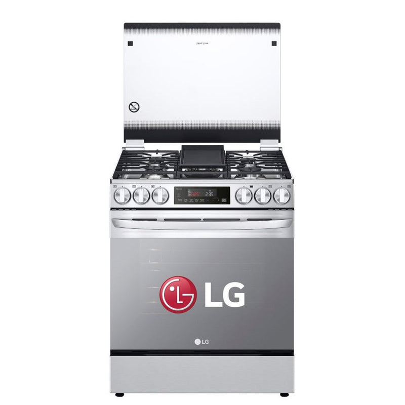 Cocina a Gas LG LRGL5845S Freidora de Aire 5 Hornillas