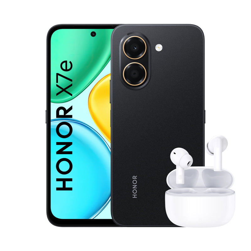 Celular Honor X7e 6.61" 256GB 6GB RAM Negro Medianoche + Earbuds Honor X7 Lite