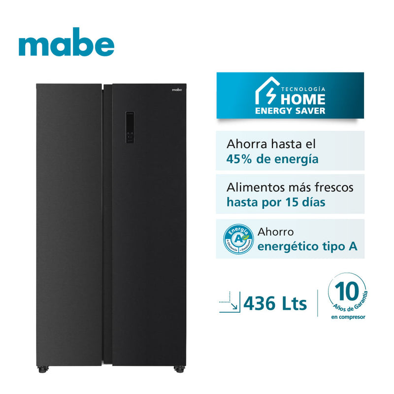 Refrigeradora Mabe Automático Black steel 436L