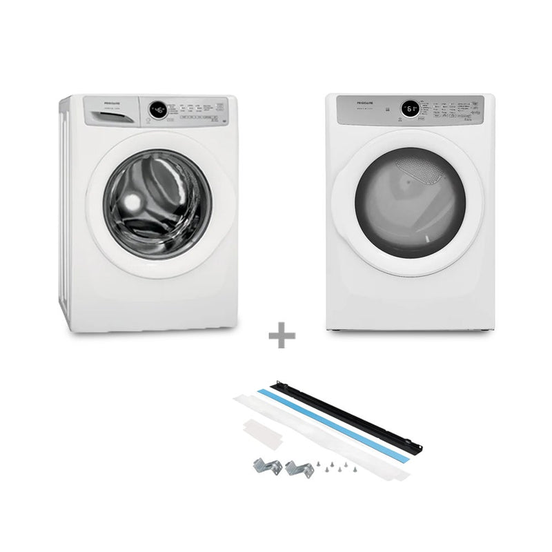 Centro de Lavado Frigidaire FWFX22D4EW + FDGX22E4EW a GLP + Kit Montaje P/Lavadora Frigidaire STACKIT7X