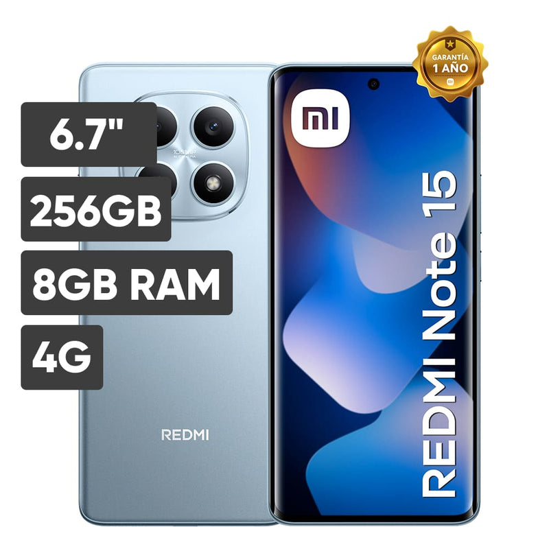 Smartphone XIAOMI Redmi Note 15 6.7" 8GB 256GB 108MP+8MP Azul