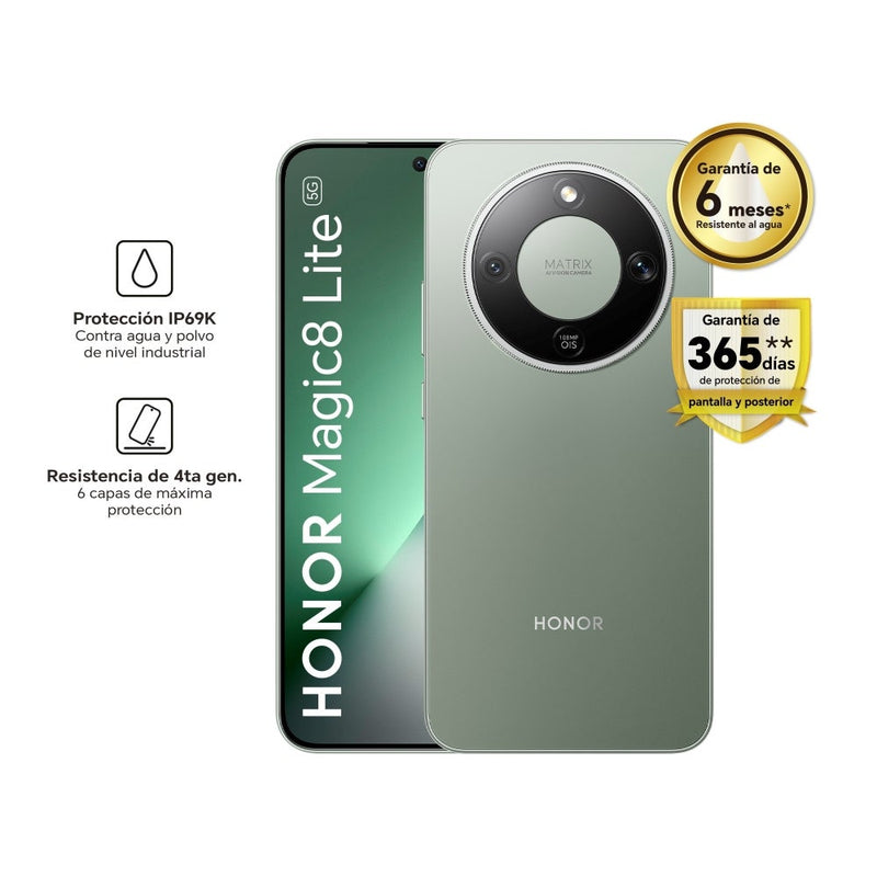 Celular Honor Magic 8 Lite 6.79" 512GB 8GB RAM Verde Bosque