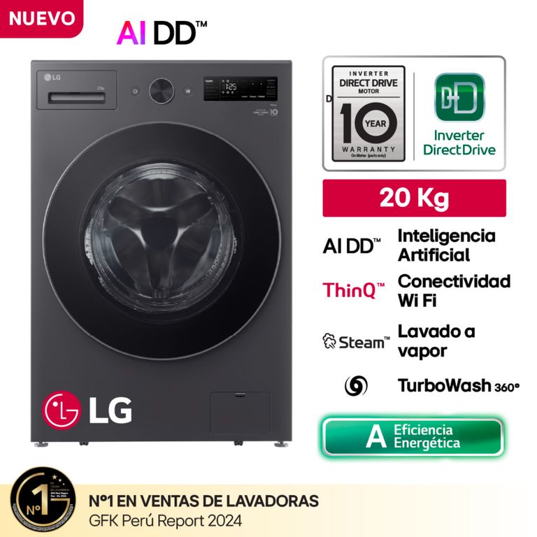 Lavadora WM20EGNTS6P 20kg/10kg AI Carga Frontal Grafito