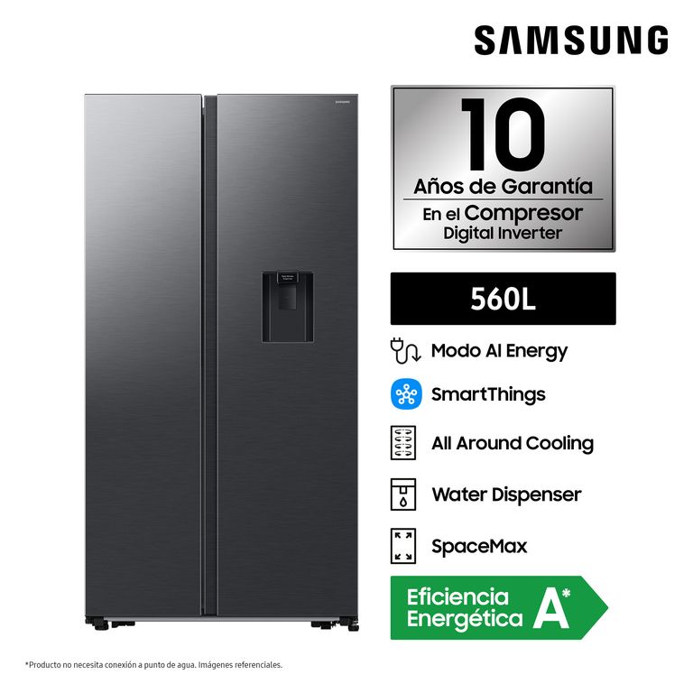 Refrigeradora 560L All Around Cooling Negra RS57DG4100B4