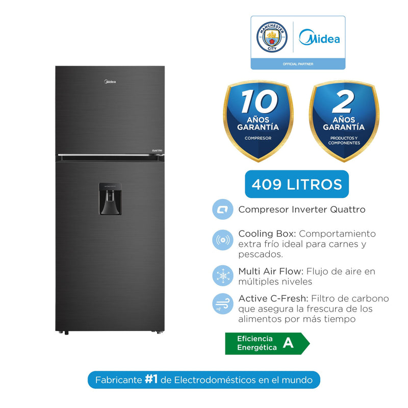 Refrigeradora Midea 2 puertas No Frost Inverter 409L