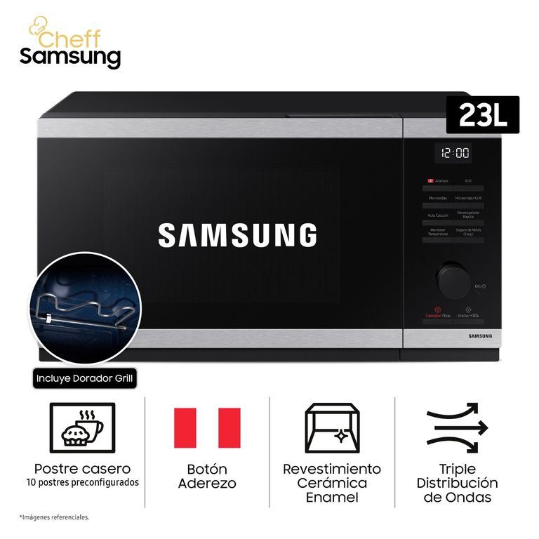 Horno Microondas Cheff 23L MG23DG4524ATPE con Dorador