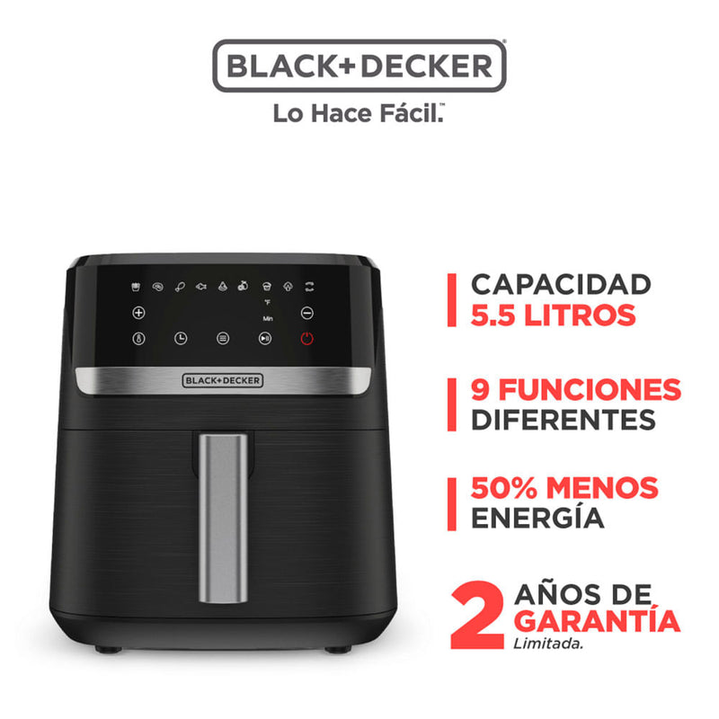 Freidora de Aire BLACK+DECKER Purifry 5.5L Negro