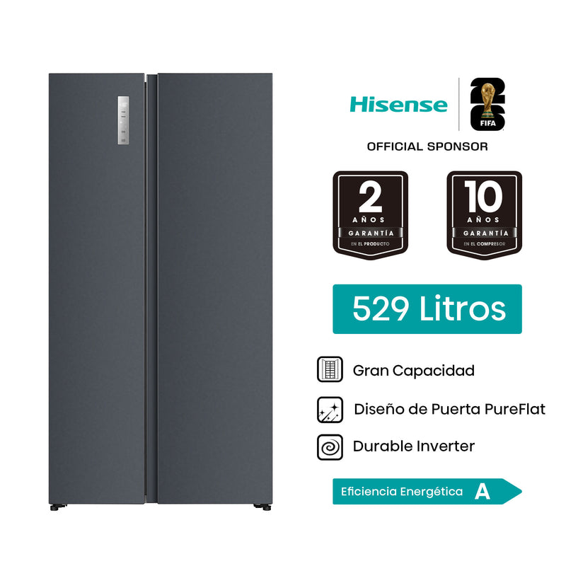 Refrigeradora HISENSE 529L No Frost RS3P558ESA Gris