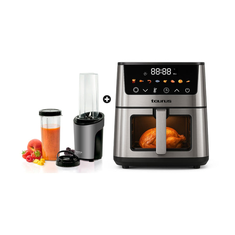 Freidora De Aire Taurus - Silver Fr II 5L + Licuadora Taurus Shake Away 2.0 0.6L - COMBO