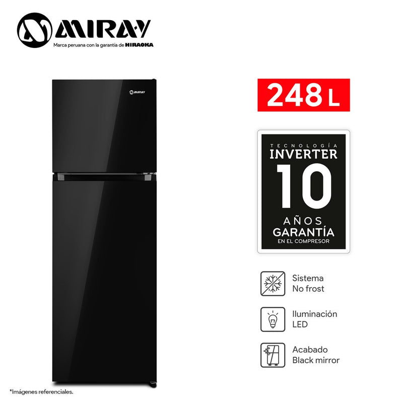 Refrigeradora Miray Top Freezer RMV-266HI No Frost 248L