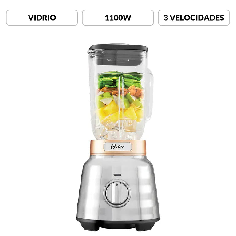 Licuadora Oster® Performance Beehive 3 Velocidades con vaso de vidrio BLSTPBRG053