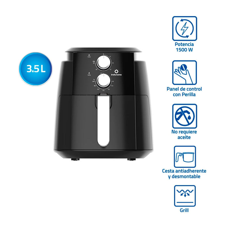 Freidora de Aire INDURAMA 3.5L FAI35MN Negro