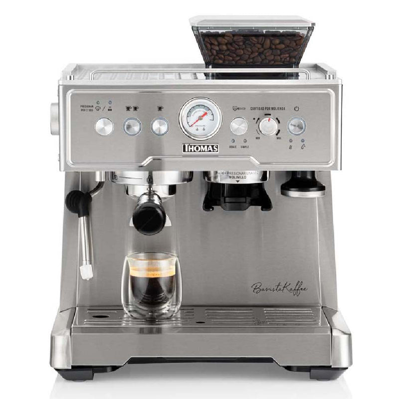Cafetera THOMAS 2 Tazas  BaristaKafee TH-170EMI Plateado