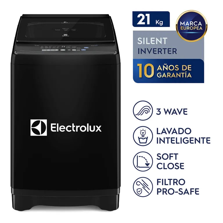 Lavadora Inverter 21kg Negro EWIJ21F2XSYB