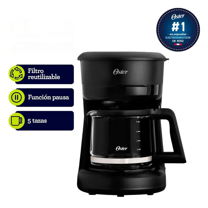 Cafetera Oster programable 12 tazas BVSTDCP121B Negra