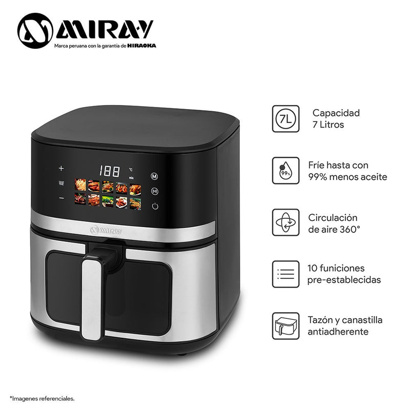 Olla Freidora de aire Digital Miray OFM-118 7L