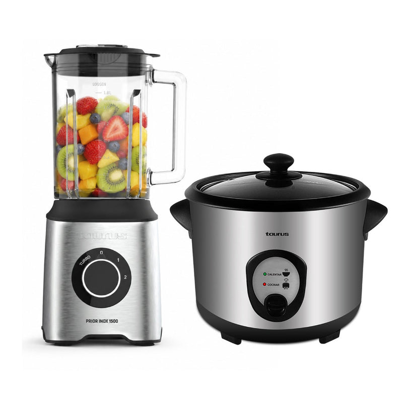 Licuadora Taurus - Prior Inox 1500W 1.8L + Olla Arrocera Taurus Mod. Chef 12 II - COMBO