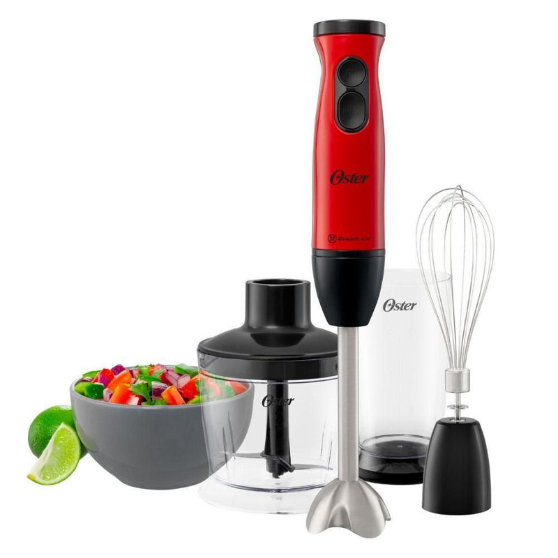 Batidora de Inmersión Oster FPSTHB460A-053 Rojo con cuchillas QuadBlade