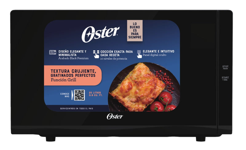 Horno Microondas Oster Función Grill Negro 25L - POGARWGE2502