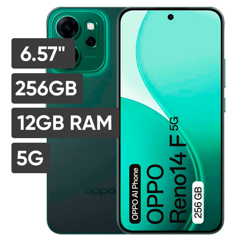 Smartphone OPPO Reno 14F 6.57" 12GB 256GB Verde Luminoso
