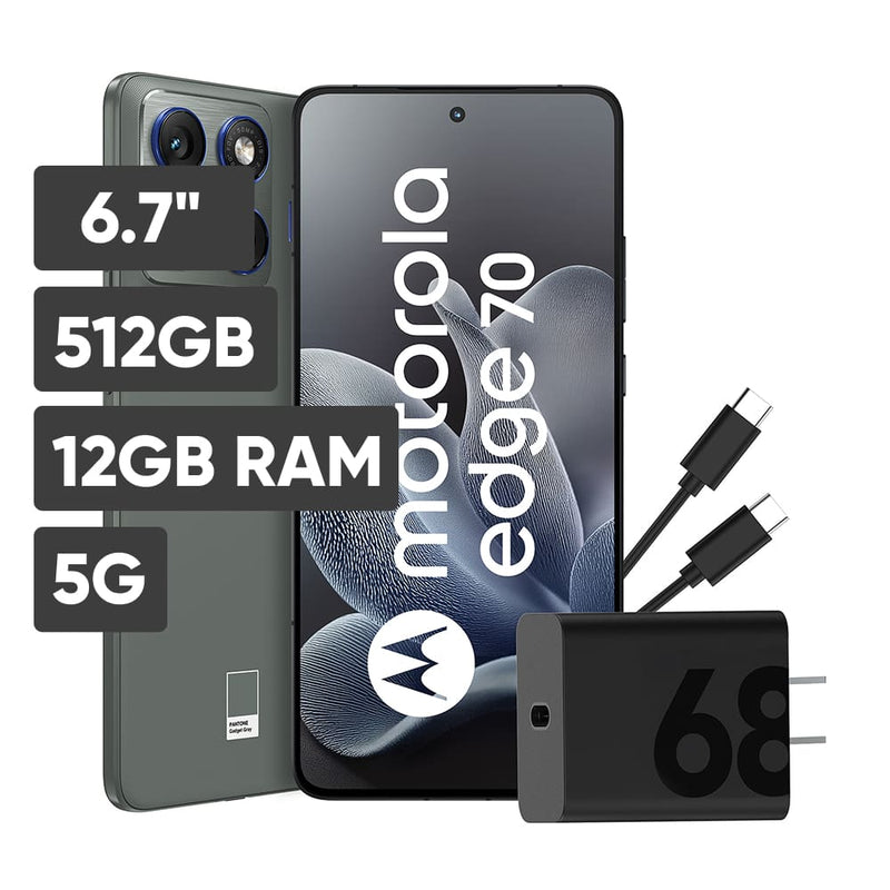 Smartphone MOTOROLA Edge 70 6.7" 12GB 512GB 50MP+50MP Gris